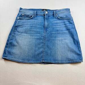 7 For All Mankind Denim Mini Skirt Medium Wash Size 31
